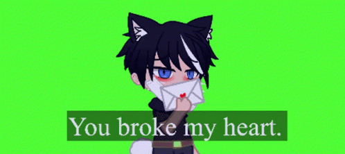 Gacha Life Mad Boy Broken Heart GIF