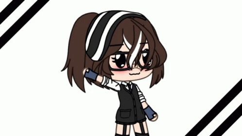 Gacha Life Nerdy Gacha Waving GIF