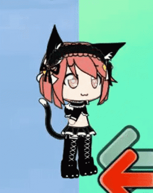 Gacha Life Denim Cat Hoodie Speed Mode GIF