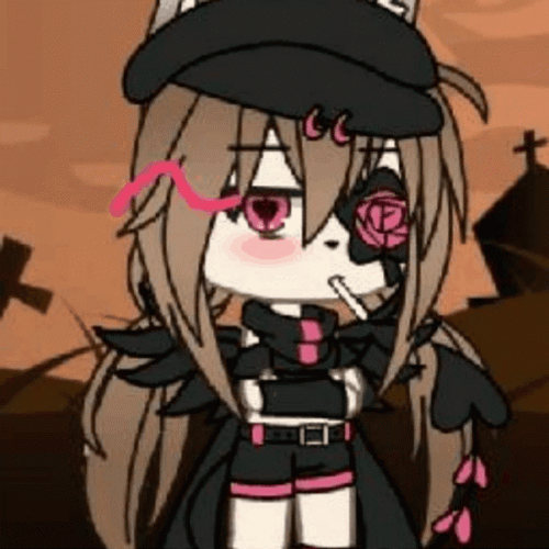 Gacha Life Gothic Badass Gocha Smoking GIF