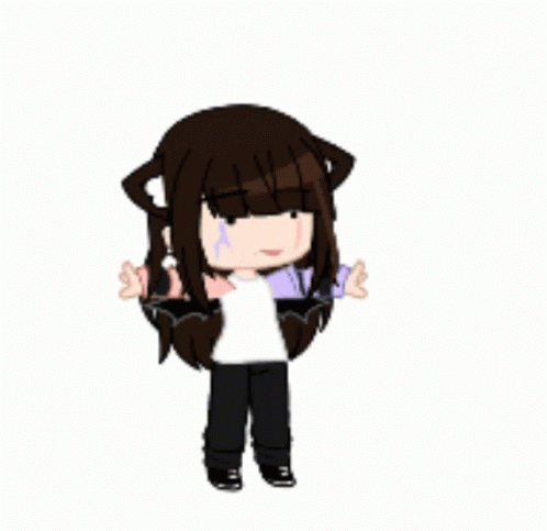 Gacha Walking With Wide Open Arms GIF