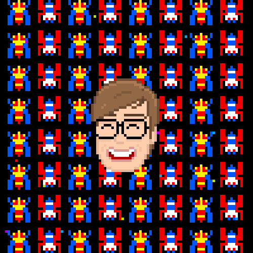 Galaga 80s Kid Art GIF