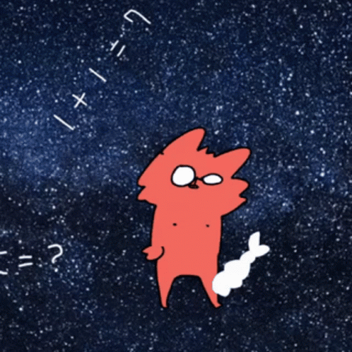 Galaxy Brain Animated Cat GIF