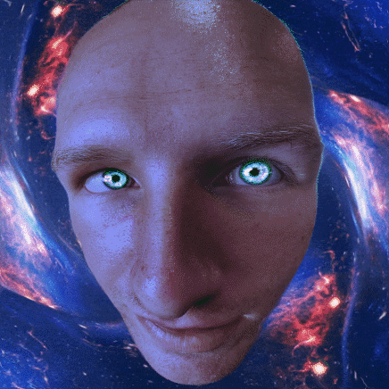 Galaxy Brain Face Fade GIF