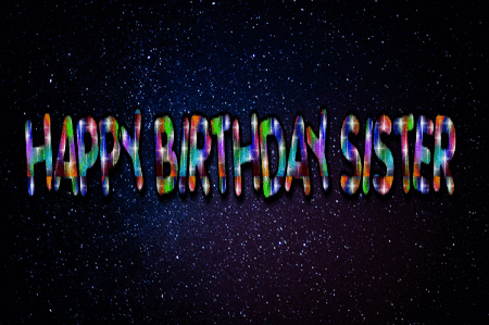 Galaxy Happy Birthday Sister GIF