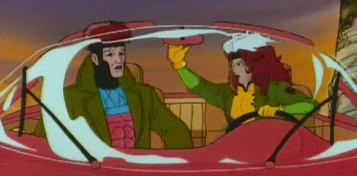 Gambit Got Thrown From The Car GIF