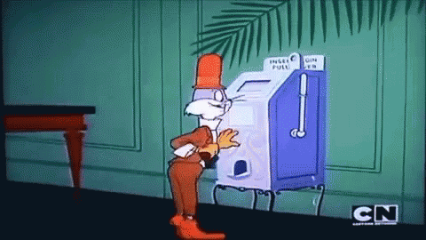 Gambling Bugs Bunny Casino Slot Machine GIF