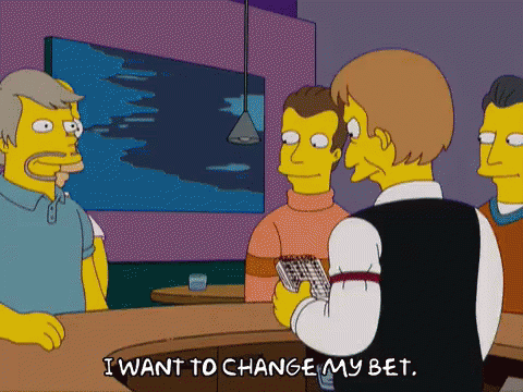 Gambling Homer Simpson Changing Bet GIF