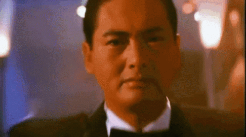 Gambling Chow Yun Fat Black Tuxedo GIF