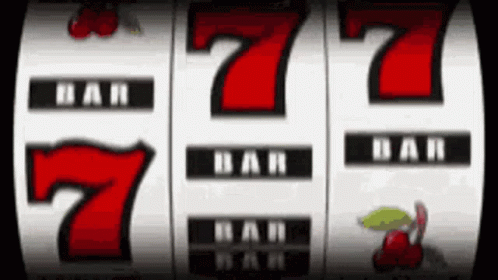 Gambling Slot Machine Rolling Seven Match GIF