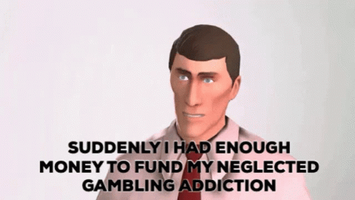 Gambling Addiction Animated Art GIF