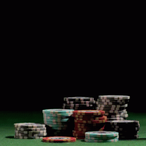 Gambling Chips Flashing Text Mobile Art GIF