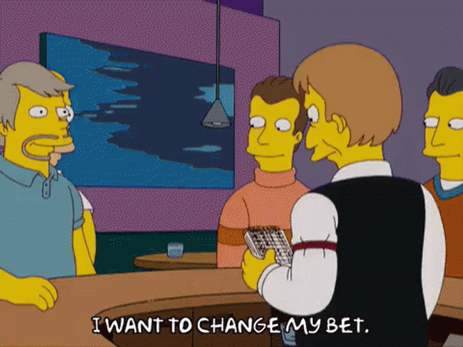 Gambling Homer Simpson Changing Bet GIF