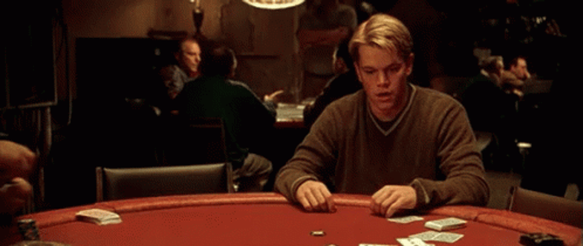 Gambling Matt Damon Poker Table GIF