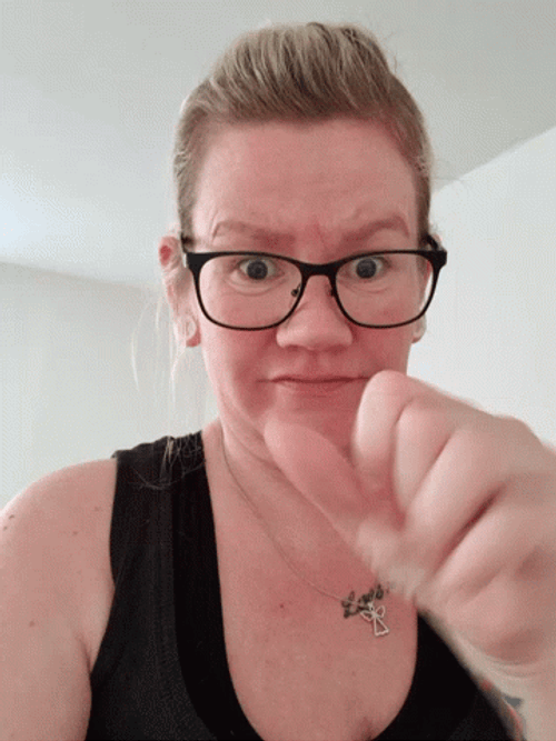 Game Blouses Lady With Glasses GIF