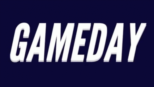 Game Day Flashing Text GIF