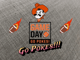 Game Day Poster Cowboy and Footballs
