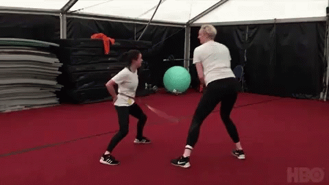 Game Of Thrones Brienne Training Arya Stark GIF