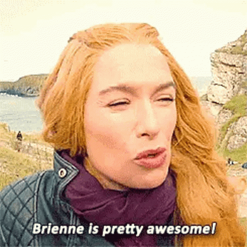 Game Of Thrones Cast Brienne Is Pretty Awesome GIF