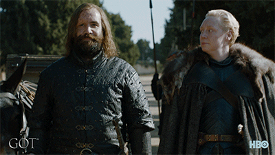 Game Of Thrones Brienne And Sandor Walking GIF