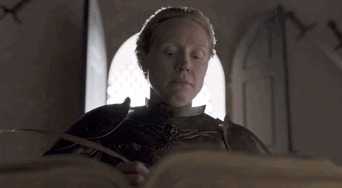 Game Of Thrones Brienne Writing With Book GIF