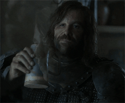 Game Of Thrones Hound Drinking GIF