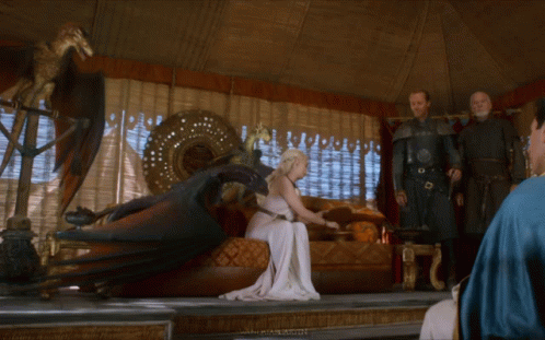 Game Of Thrones Queen Daenerys Dragons Playing GIF