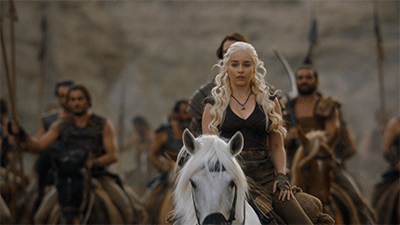 Game Of Thrones Queen Daenerys Riding Horse GIF
