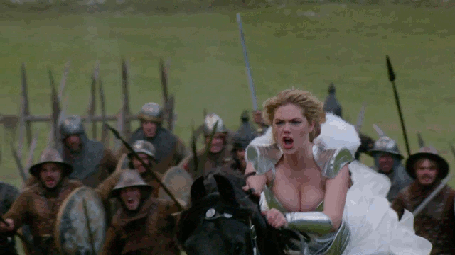 Game Of War Kate Upton Horseback Riding GIF