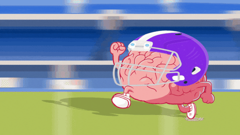 Game On Big Brain Playing Football GIF