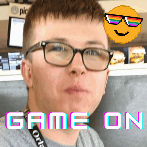 Game On Guy With Glasses Emoji GIF
