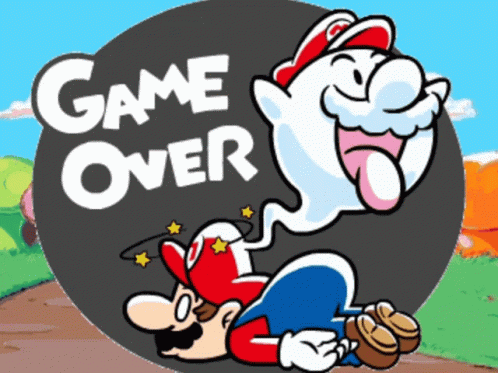 Super Mario Game Over GIF