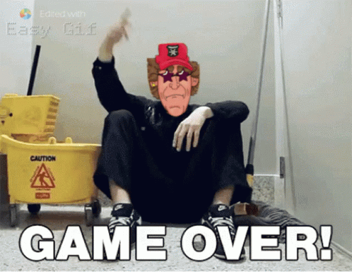 Oyun Bitti Loser Game Over GIF