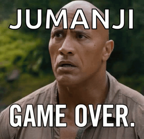 Jumanji Game Over The Rock GIF