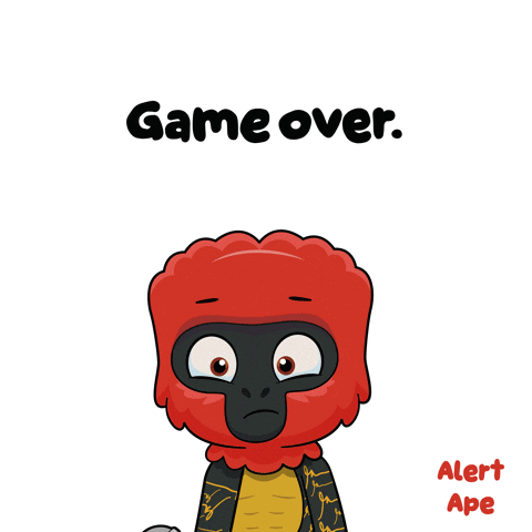 Game Over Alert Ape GIF