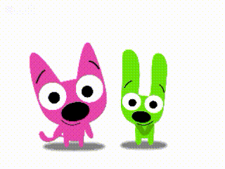 Game Over Screen With Pink Cat And Yellow Star GIF