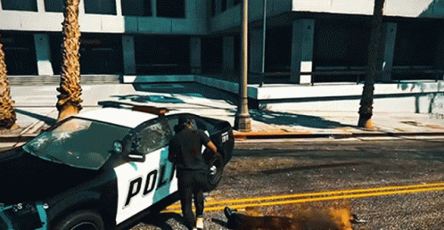 Game Police Car Stealing Thief GIF