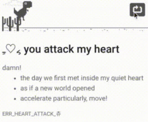 Game Saying You Attack My Heart