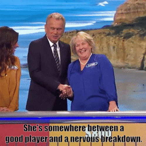 Game Show Handshake She's Somewhere Between Good Player