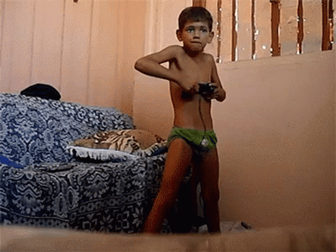 Gamer Boy Shirt Less GIF