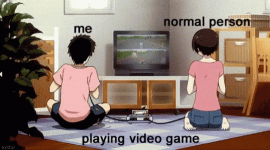 Gamer Playing Video Game GIF