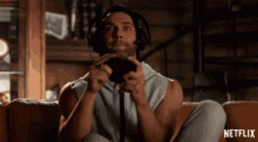 Gamer Plays Happily GIF