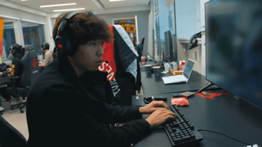 Gamer Throwing Computer GIF