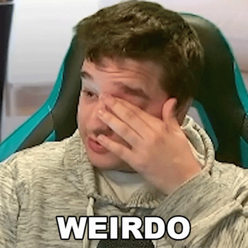 Gamer Wipe His Face Weirdo GIF