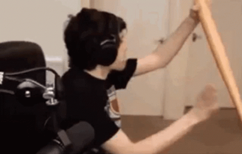 Gamer Youtuber Georgenotfound Striking Bat GIF