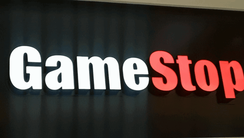 Gamestop Sign Lit Up Red And White GIF