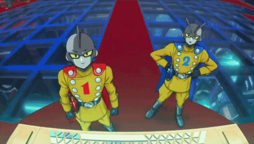 Gamma 1 And Gamma 2 Looking At Monitor GIF