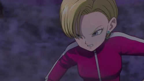Gamma 1 Gamma 2 Android 18 Hitting Gotenks GIF