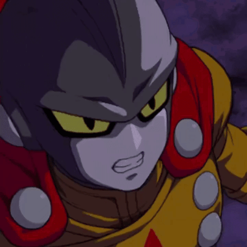 Gamma 1 Looking Angry Dragon Ball Super GIF