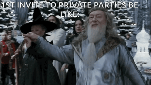 Gandalf Invite Funny Harry Potter To Private Parties GIF